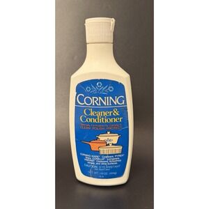 Vintage Corning Cleaner & Conditioner Polish 16 oz. Bottle 50% Full